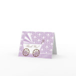 Vintage  Baby Carriage Thank You Note Card
