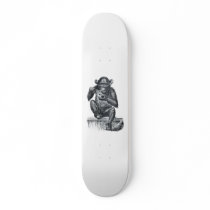 Vintage Baby Chimpanzee Drawing Custom Skate Board