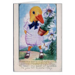 Vintage Baby Duck Easter Greeting Card