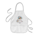 Vintage Baby Girl in Her Easter Dress and Hat aprons