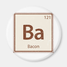 Vintage BACON Periodic Table Fridge Magnet
