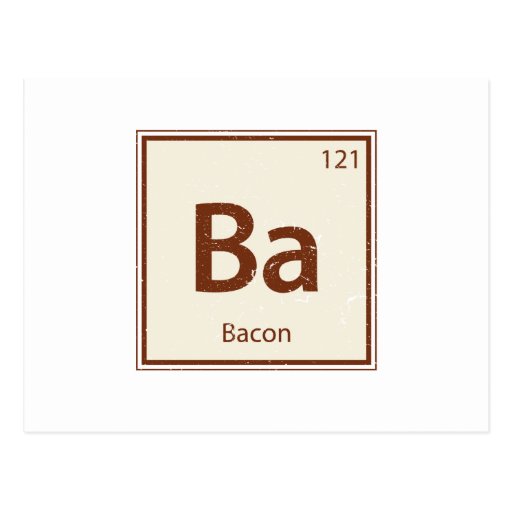 Vintage BACON Periodic Table Post Cards