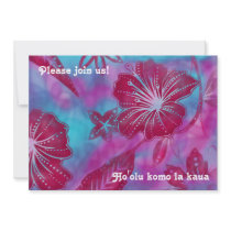 Vintage Balinese Batik Luau Invitations