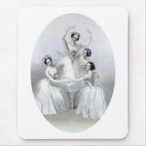 Vintage Ballerinas Mouse Pad