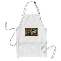 Vintage Bar Scene with People Celebrating Aprons