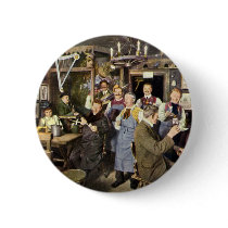 Vintage Bar Scene with People Celebrating Pinback Buttons