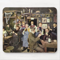 Vintage Bar Scene with People Celebrating Mousepad