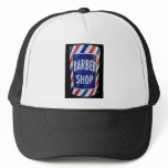 Vintage barbershop sign trucker hats