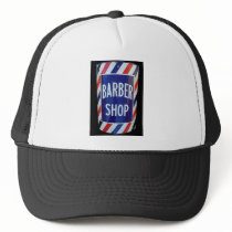 Vintage barbershop sign trucker hats