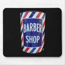 Vintage barbershop sign mouse pad