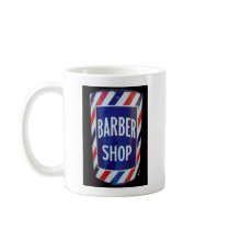 Vintage barbershop sign coffee mug