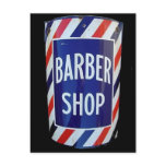 Vintage barbershop sign post card