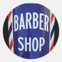 Vintage barbershop sign sticker