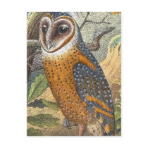 Vintage Barn Owl Painting postcards