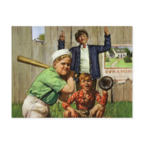 Vintage Baseball Player up to Bat Post Cards