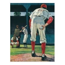Vintage Baseball Players Post Card