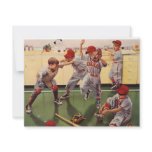 Vintage Baseball Team in a Food Fight! invitations