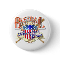 Vintage Baseball USA Shield Pinback Button