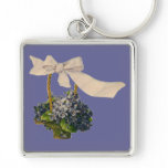 Vintage Basket of Violets keychains
