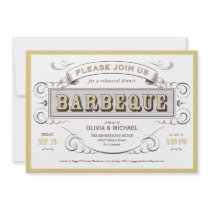 Vintage BBQ Rehearsal Dinner Invitations