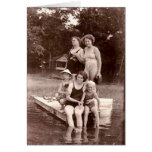 Vintage Beach and Swim Photos (5) cards