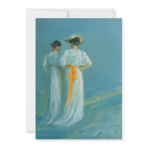 Vintage Beach Bride Bridal Announcement Invitation