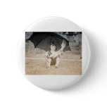 Vintage Beach Scene with Little Girl buttons