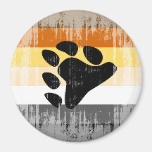 Vintage Bear Pride Fridge Magnets