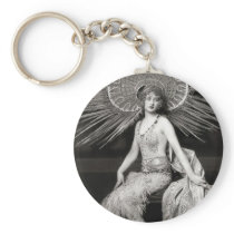 Vintage Beautiful Decorated Dancer Keychain