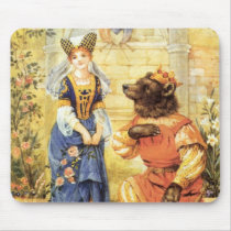 Vintage Beauty and the Beast Fairy Tale Mouse Pads