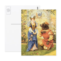 Vintage Beauty and the Beast Fairy Tale Postcards