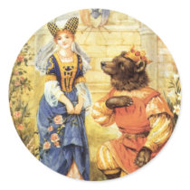 Vintage Beauty and the Beast Fairy Tale Stickers