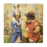 Vintage Beauty and the Beast Fairy Tale Tile