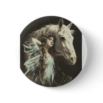 Vintage Beauty With White Horse Buttons