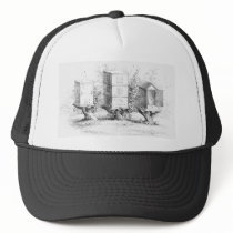 Vintage Bee Boxes Honey Mesh Hat