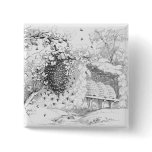 Vintage Bee Hives Button