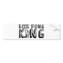 Vintage Beer Pong King Bumper Stickers