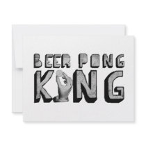 Vintage Beer Pong King Custom Announcements
