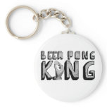 Vintage Beer Pong King Keychain