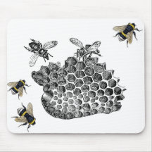 Vintage Bees Mousepads