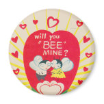 Vintage Bees Valentine Magnet cute
