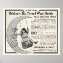 Vintage Belding's Silk Ad from 1906 Poster