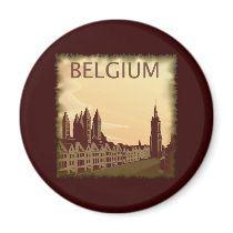 Vintage Belgium Refrigerator Magnets