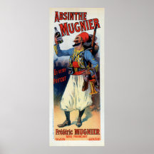 Vintage belle époque French absinthe spirit banner Print