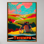 Vintage Bicycle Ad - Bike on Hillside Poster