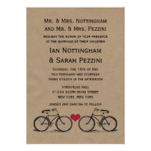 Vintage Bicycle Wedding Invitations