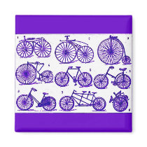 Vintage Bicycles Fridge Magnets