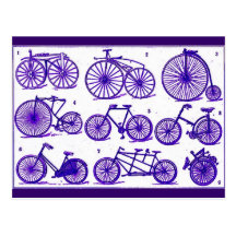 Vintage Bicycles Post Card