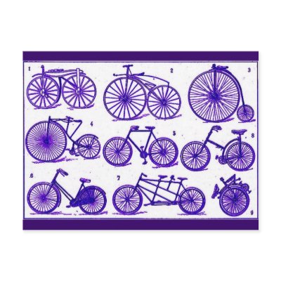 Vintage Bicycles Post Card