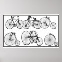 Vintage Bicycles Poster posters